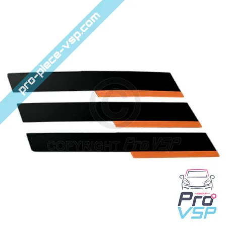 Adesivos de custódia para Citroën Ami / Preto e laranja