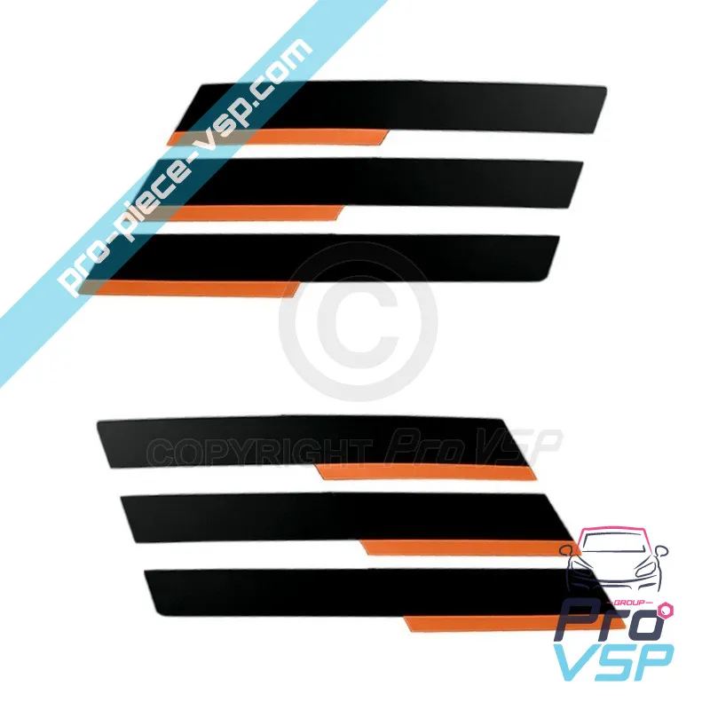 Pegatinas de custodio para Citroën Ami / Negro y naranja Pegatinas de custodio para Citroën Ami / Negro y naranja