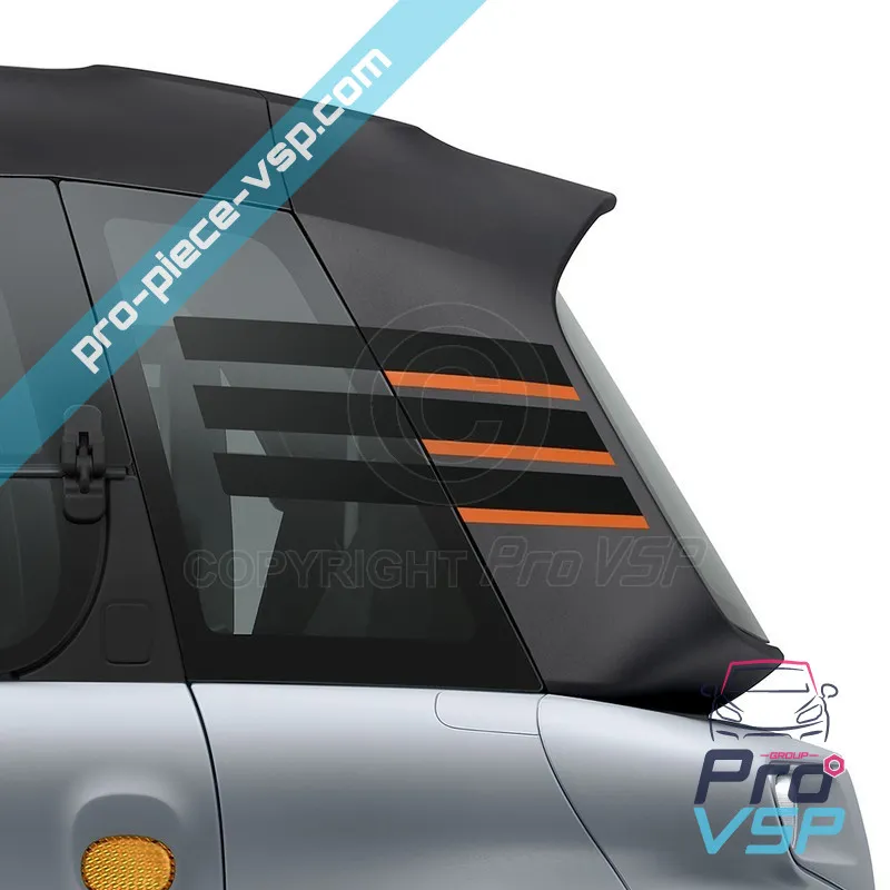 Adesivos de custódia para Citroën Ami / Preto e laranja