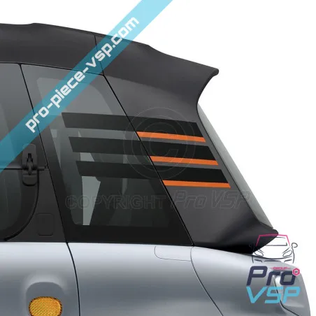 Pegatinas de custodio para Citroën Ami / Negro y naranja