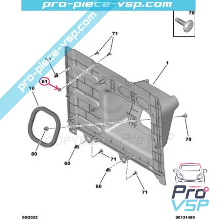 Fixarea clipului pentru Citroën Ami / Opel Rocks-E / Fiat Topolino