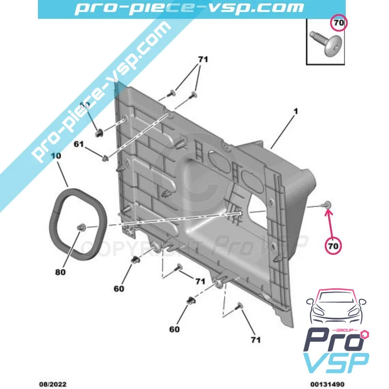 Tornillo de cuerpo para Citroën Ami / Opel Rocks-E / Fiat Topolino
