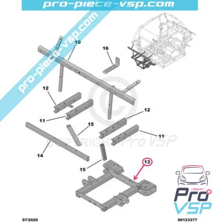 Berço antes da origem para Citroën Ami / Opel Rocks-E / Fiat Topolino