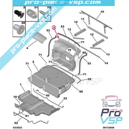 Grembiule posteriore per Citroën Ami / Opel Rocks-E / Fiat Topolino