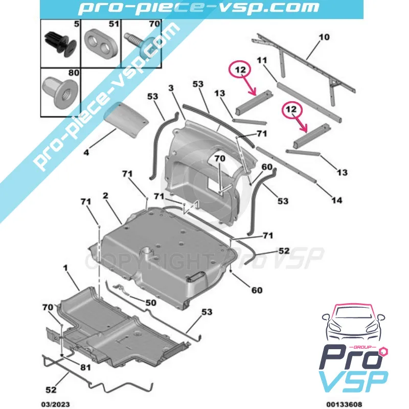 Spar posteriore per Citroën Ami / Opel Rocks-E / Fiat Topolino