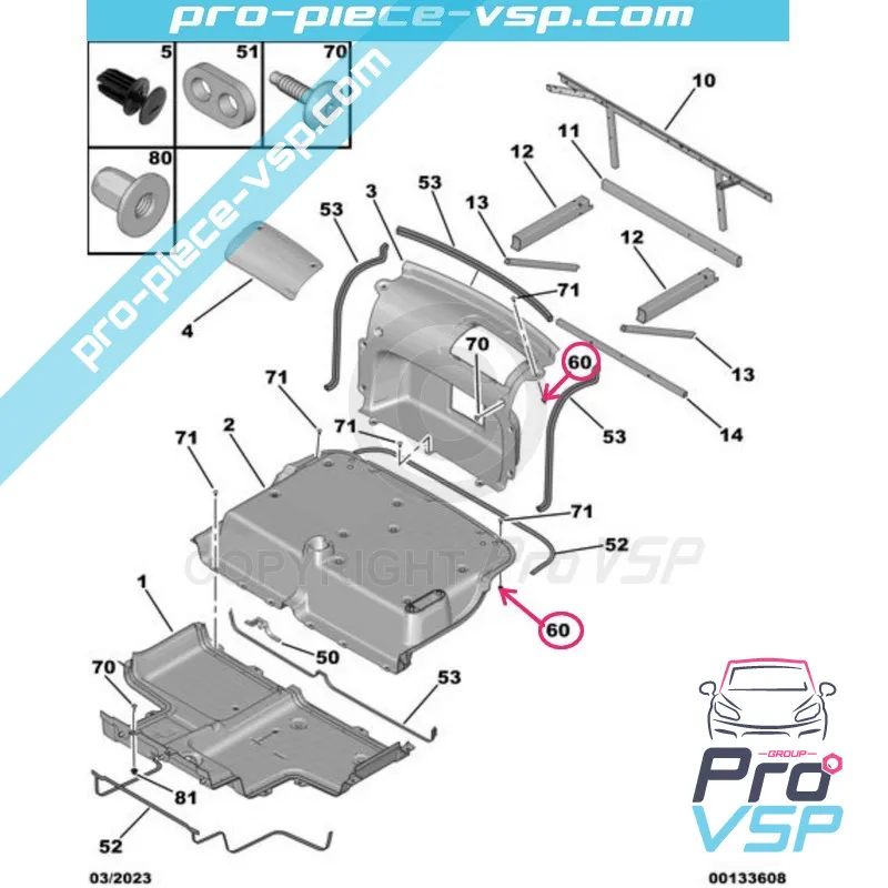 Fissaggio dal riempimento per Citroën Ami / Opel Rocks-E / Fiat Topolino
