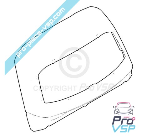 H1Cap da janela traseira para Fiat Topolino