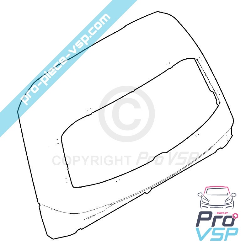 H1Cap da janela traseira para Fiat Topolino