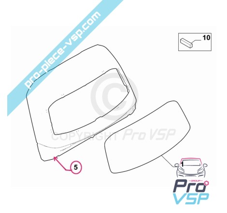 H1Cap da janela traseira para Fiat Topolino