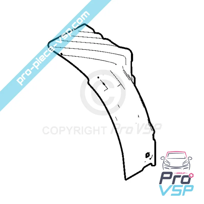Pare boue arrière droit pour Citroën Ami / Opel Rocks-E / Fiat Topolino