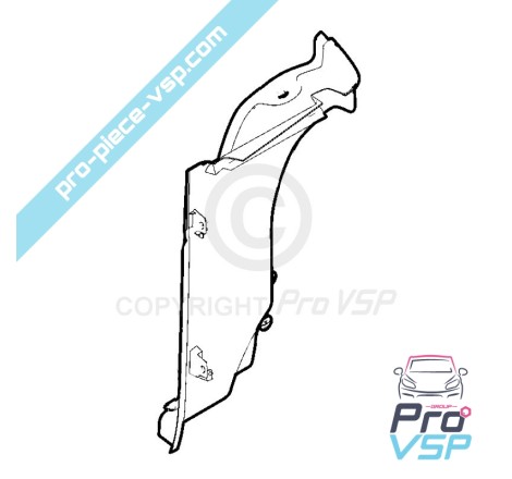 Passagem da roda traseira esquerda para Citroën Ami / Opel Rocks-E / Fiat Topolino