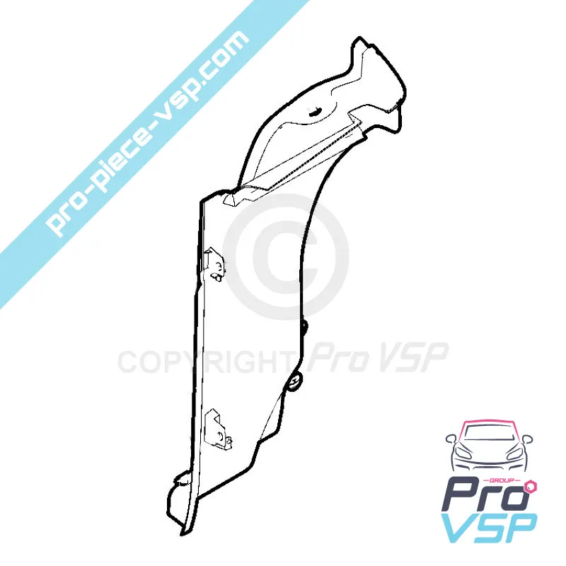 Passagem da roda traseira esquerda para Citroën Ami / Opel Rocks-E / Fiat Topolino