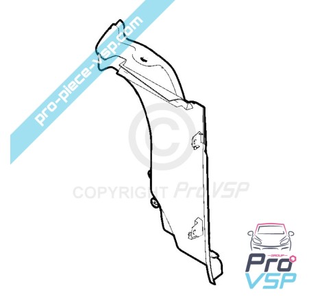Passagem direita da roda traseira para Citroën Ami / Opel Rocks-E / Fiat Topolino