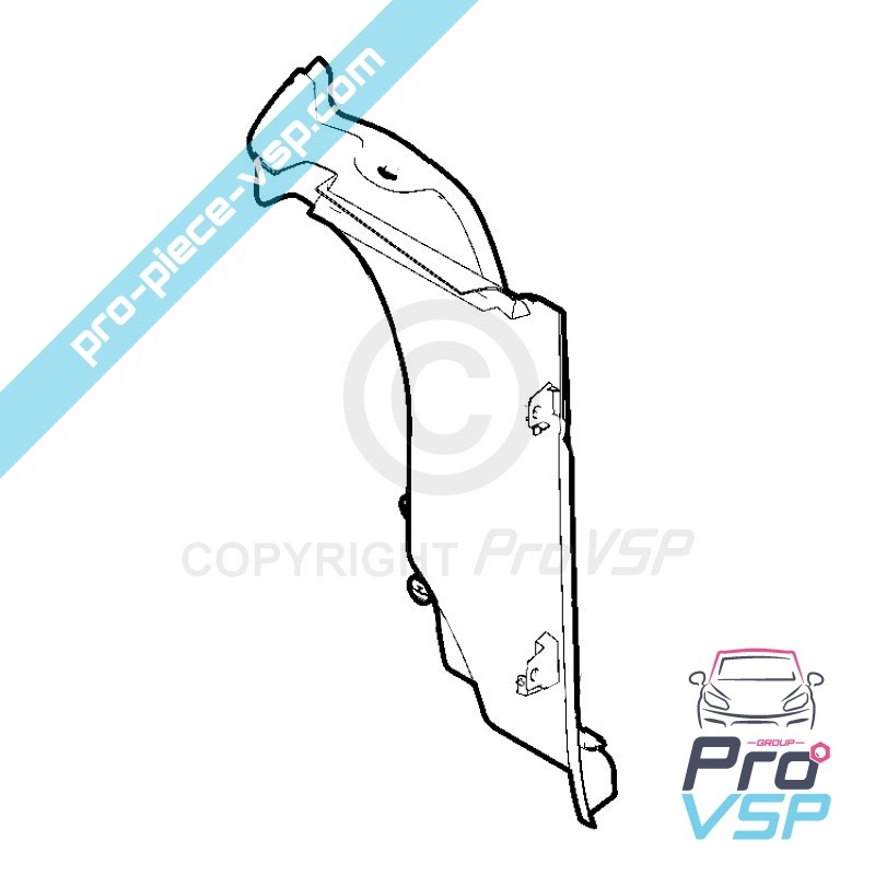 Passagem direita da roda traseira para Citroën Ami / Opel Rocks-E / Fiat Topolino