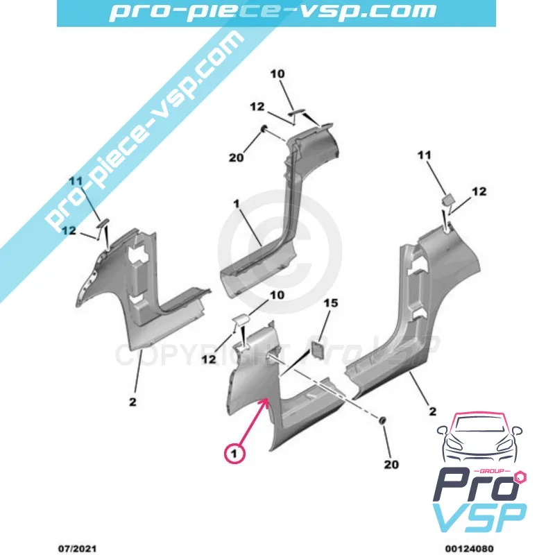 Puerta delantera delantera izquierda para Citroën Ami Buggy