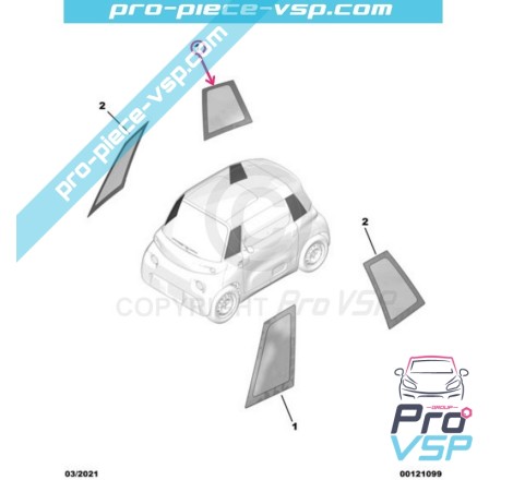 Rear right side window