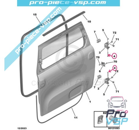 Door hinge axle