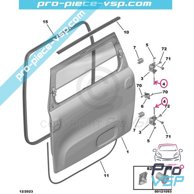 Door hinge axle
