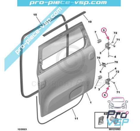 Door hinge clip