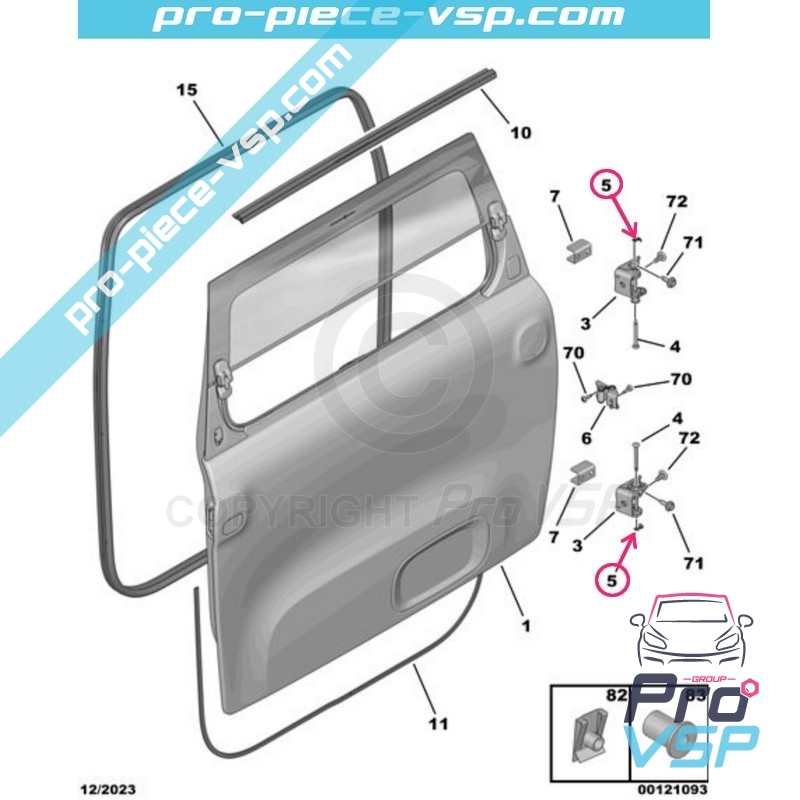 Door hinge clip