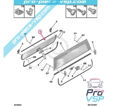 Vetro per porte mobili