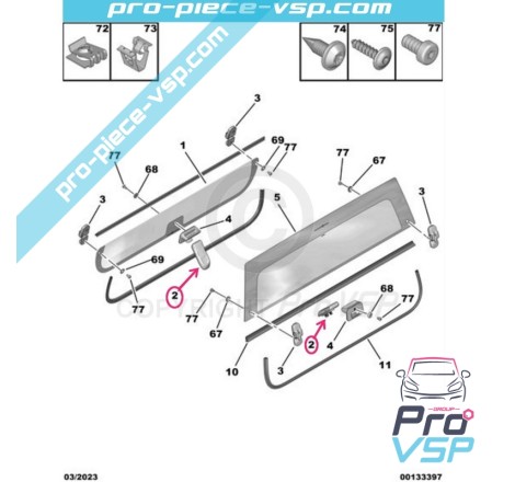 Door glass lock