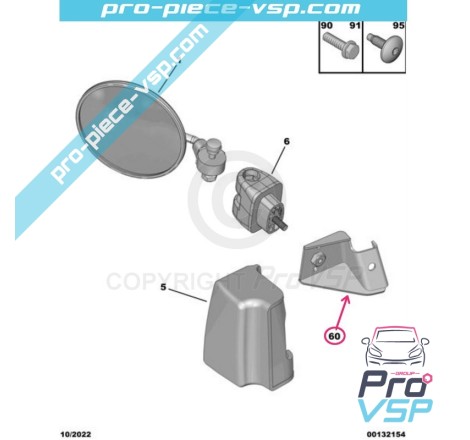 Soporte retrovisor derecho