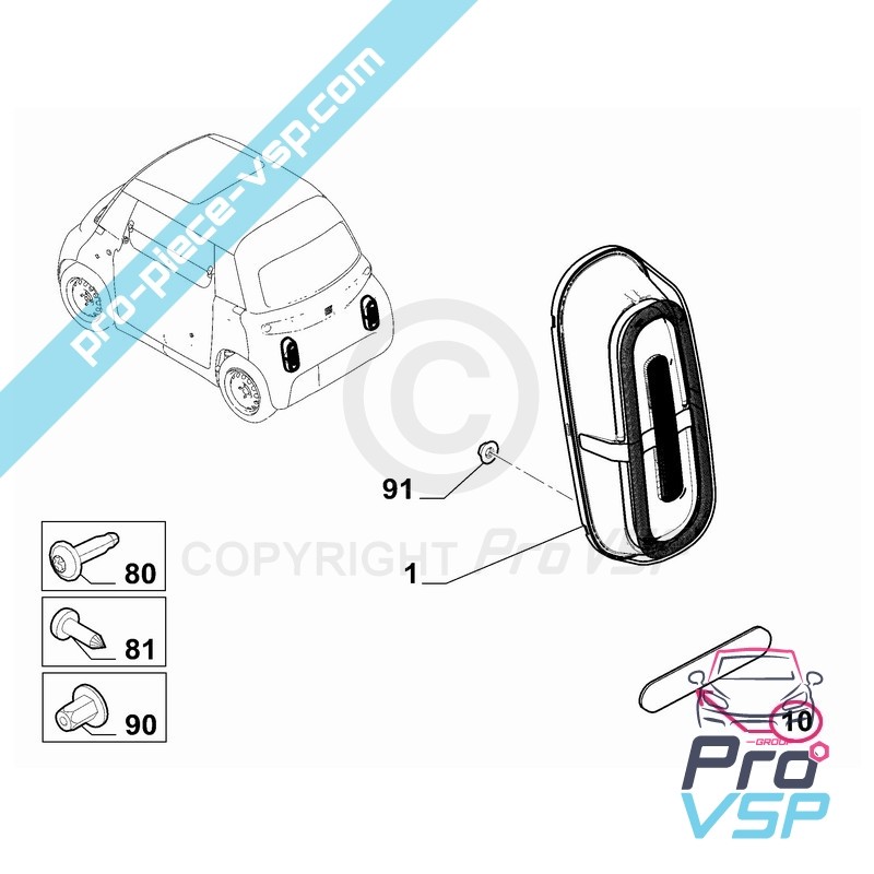 Rear cadiipter