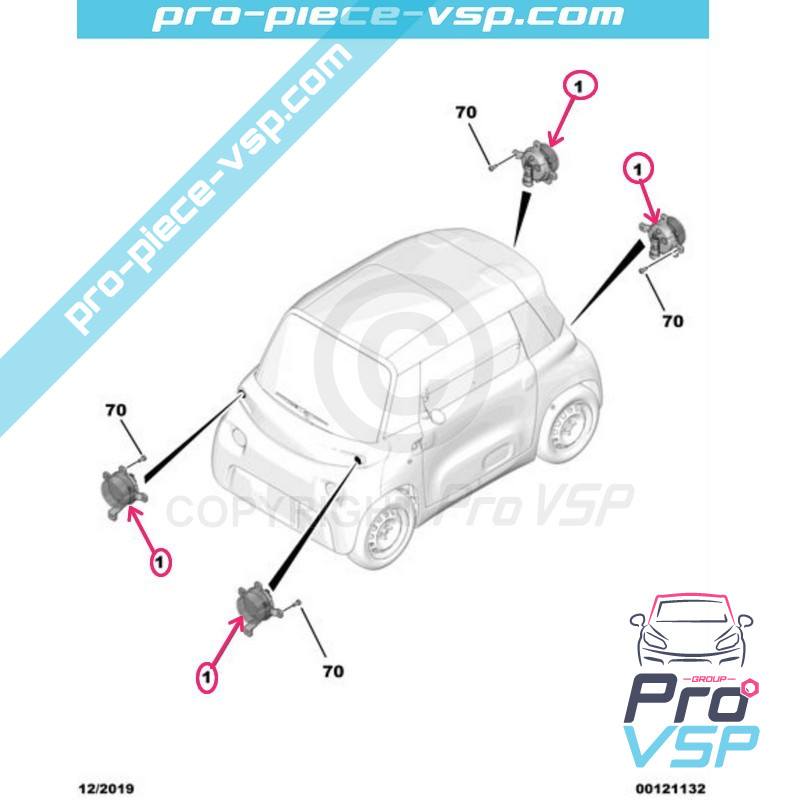 Tettuccio Parasole AMI-GO.CLUB Per Citroen AMI, Opel Rocks-e, Fiat Topolino - Design 06 (Arancione)