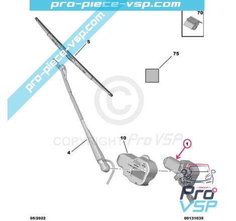 Motor de limpador de pré-espaço