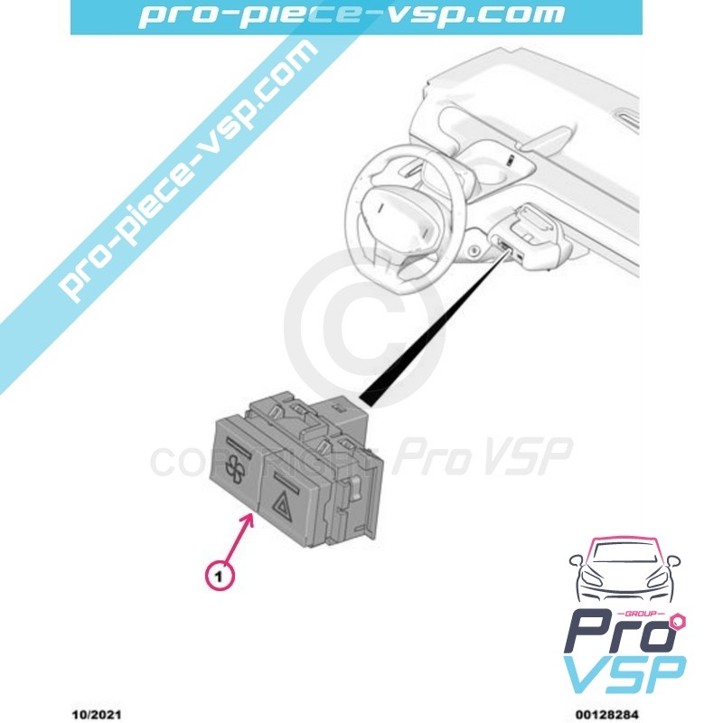 Interruptor de advertencia y ventilación