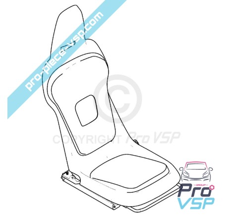 Gray right seat