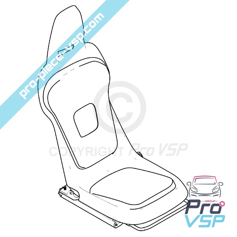 Gray right seat