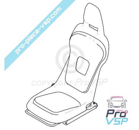 Gray left seat