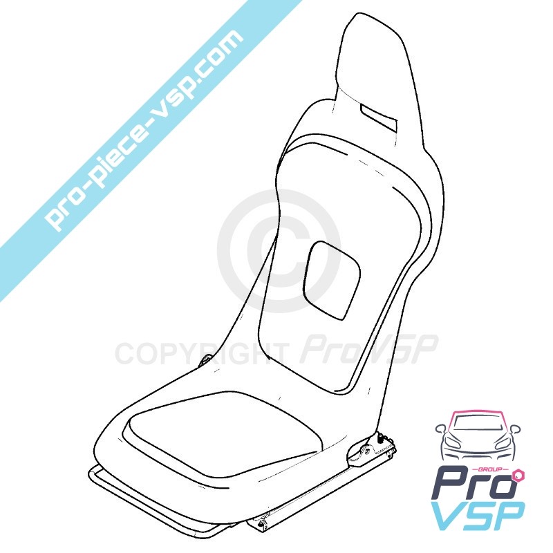 Gray left seat