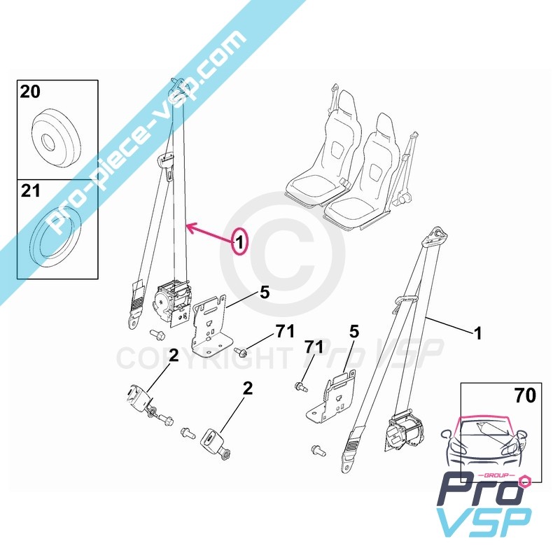 Right safety belt