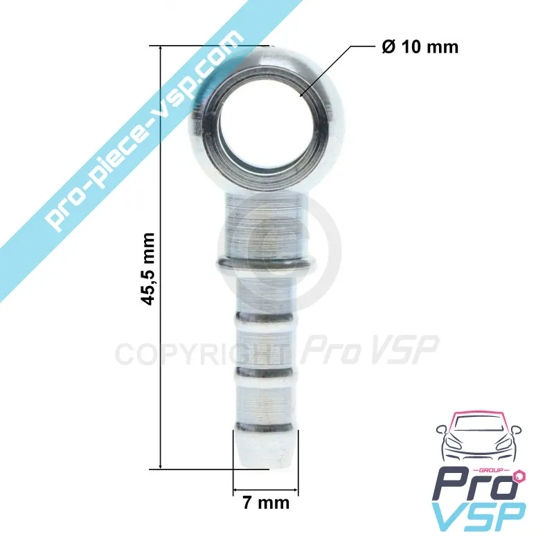 Banjo Ø 10 mm pour moteur Lombardini Focs 502