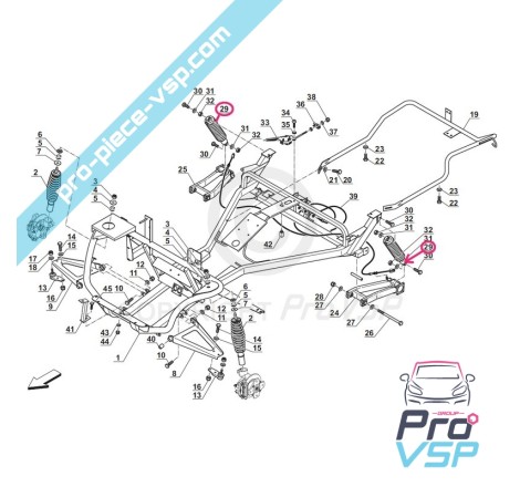 Rear shock absorber