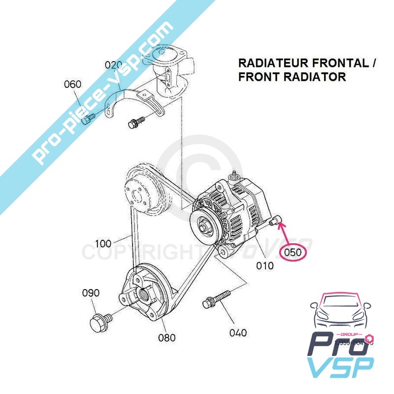 Alternator spacer