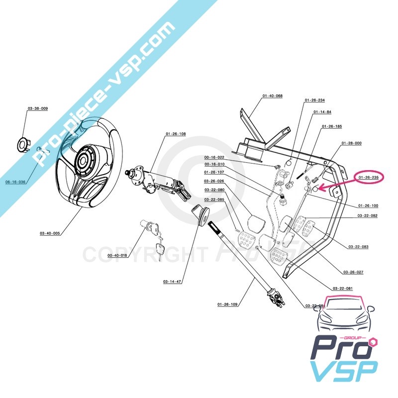 Acelerador pedal de primavera