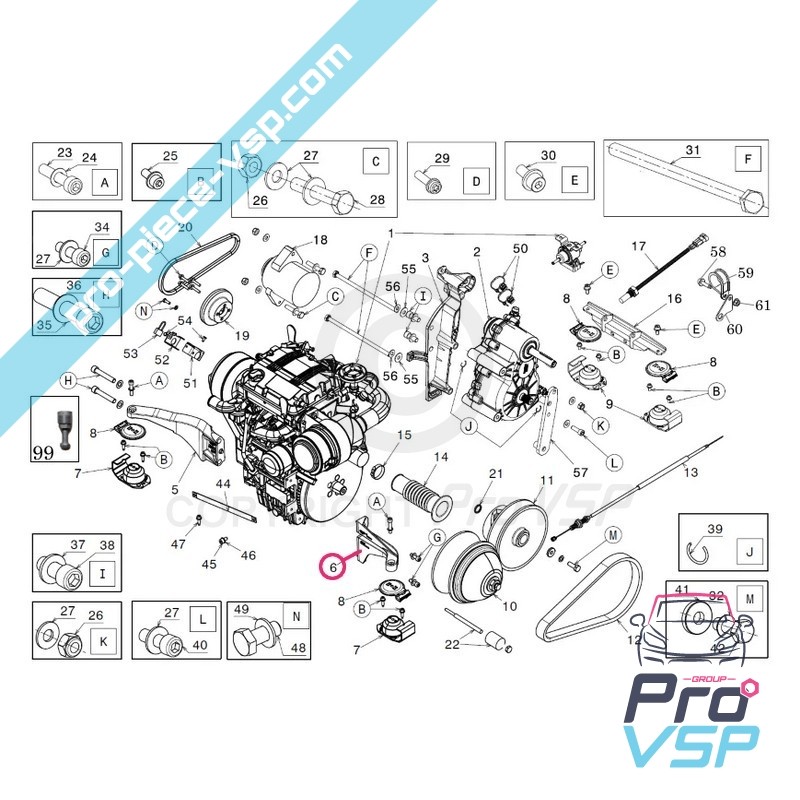 Front left engine mount