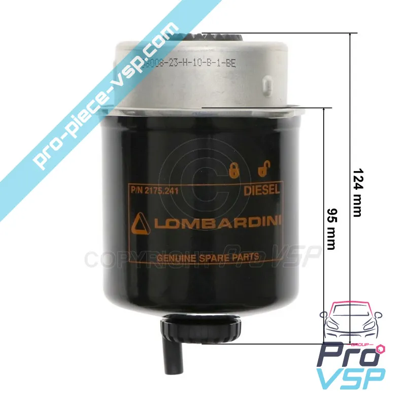 Filtre à gasoil origine pour moteur lombardini dci