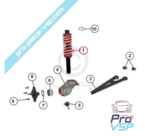 Front shock absorber