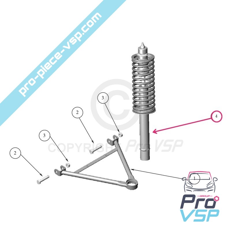 Front shock absorber