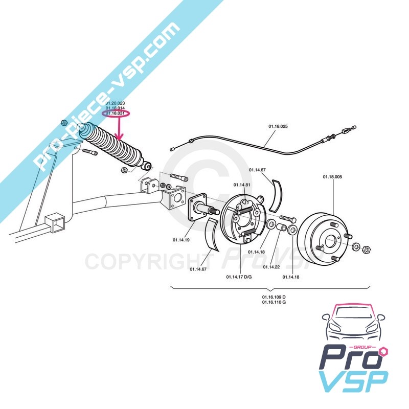 Rear shock absorber