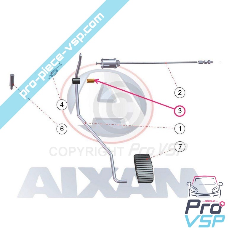 Accelerator pedal spacer