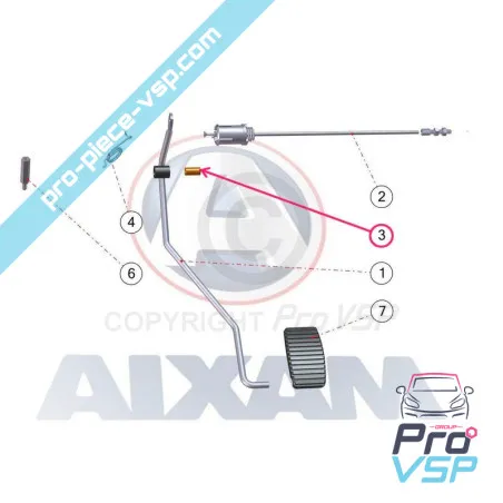 Acelerador de pedal espaciador