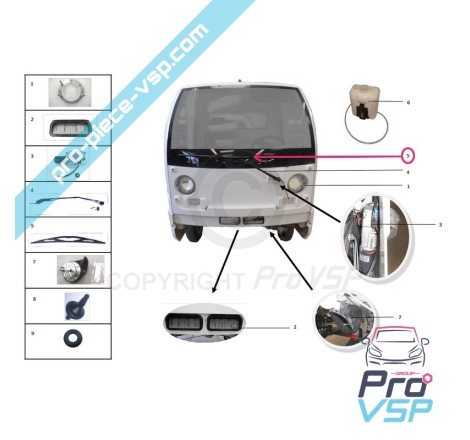 Front wiper blade