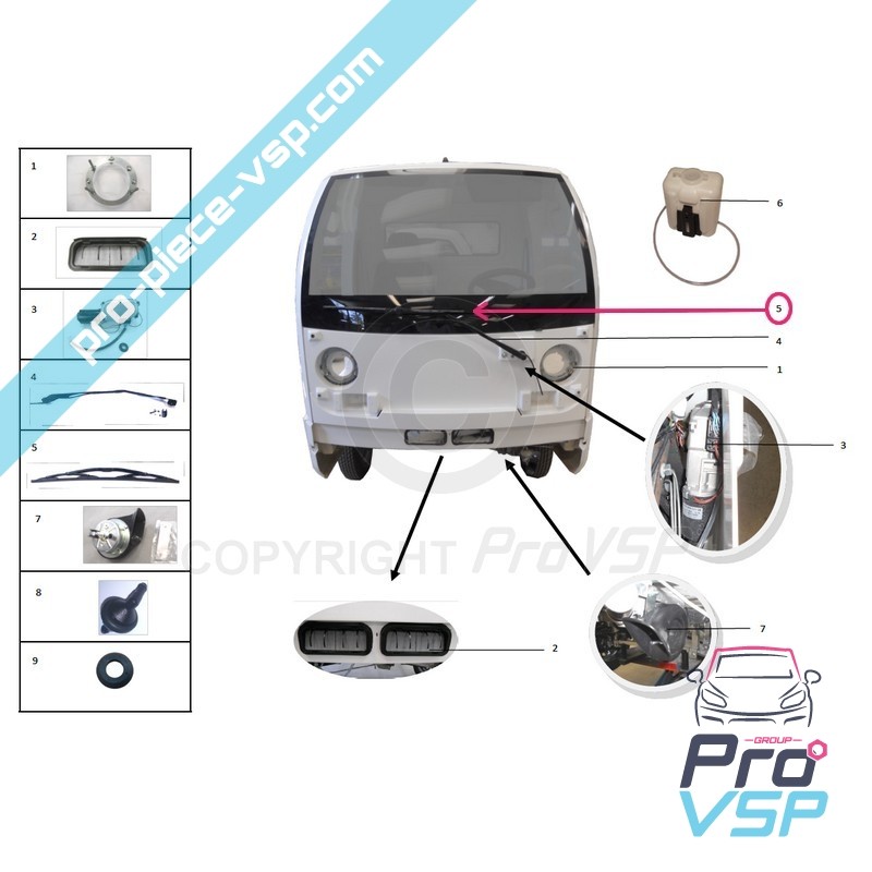Front wiper blade
