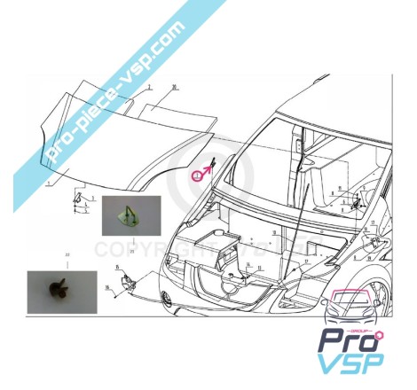 Right hood hinge